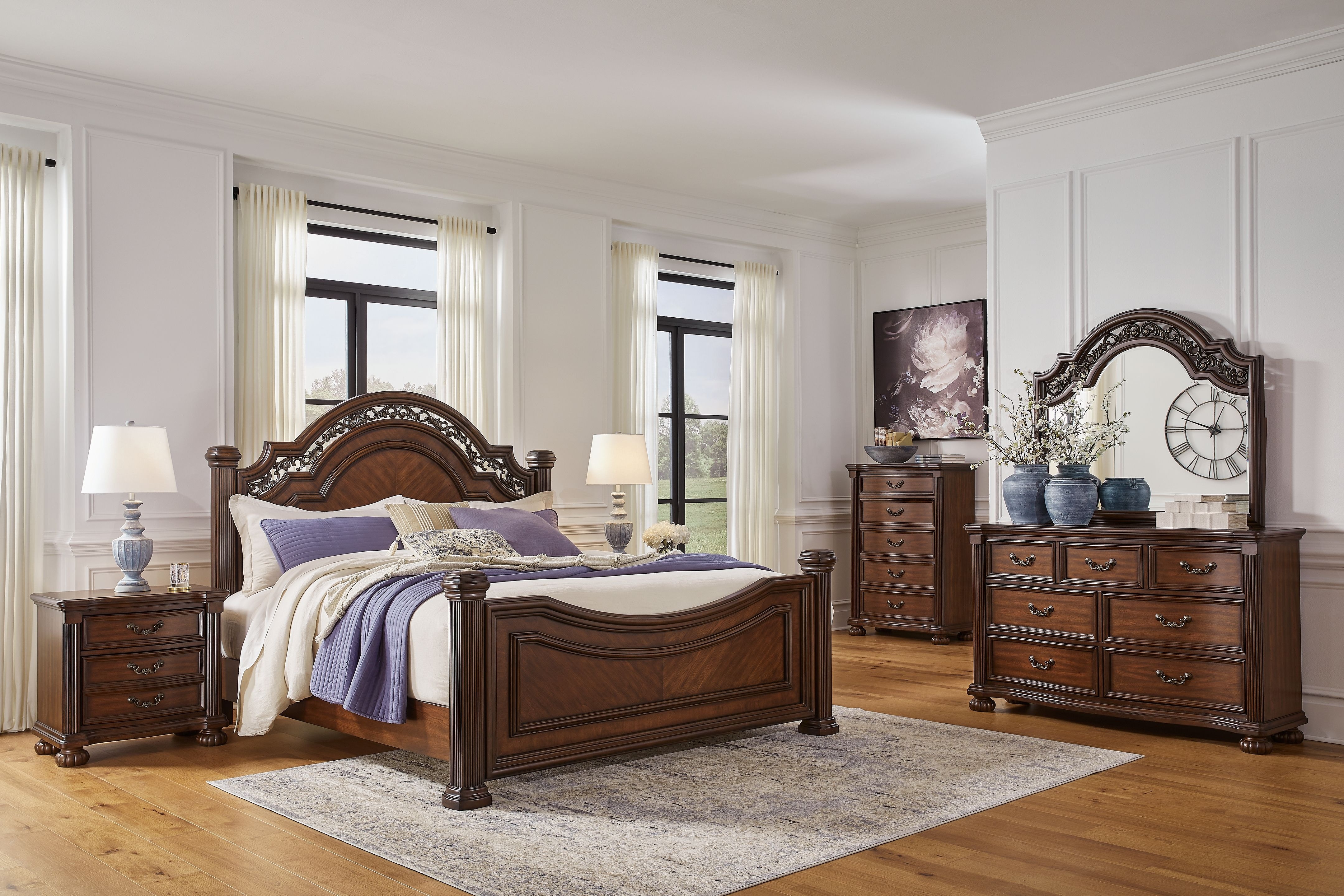 Ashley Lavinton 5 Piece King Poster Bed Set B764-31-36-50-72-97
